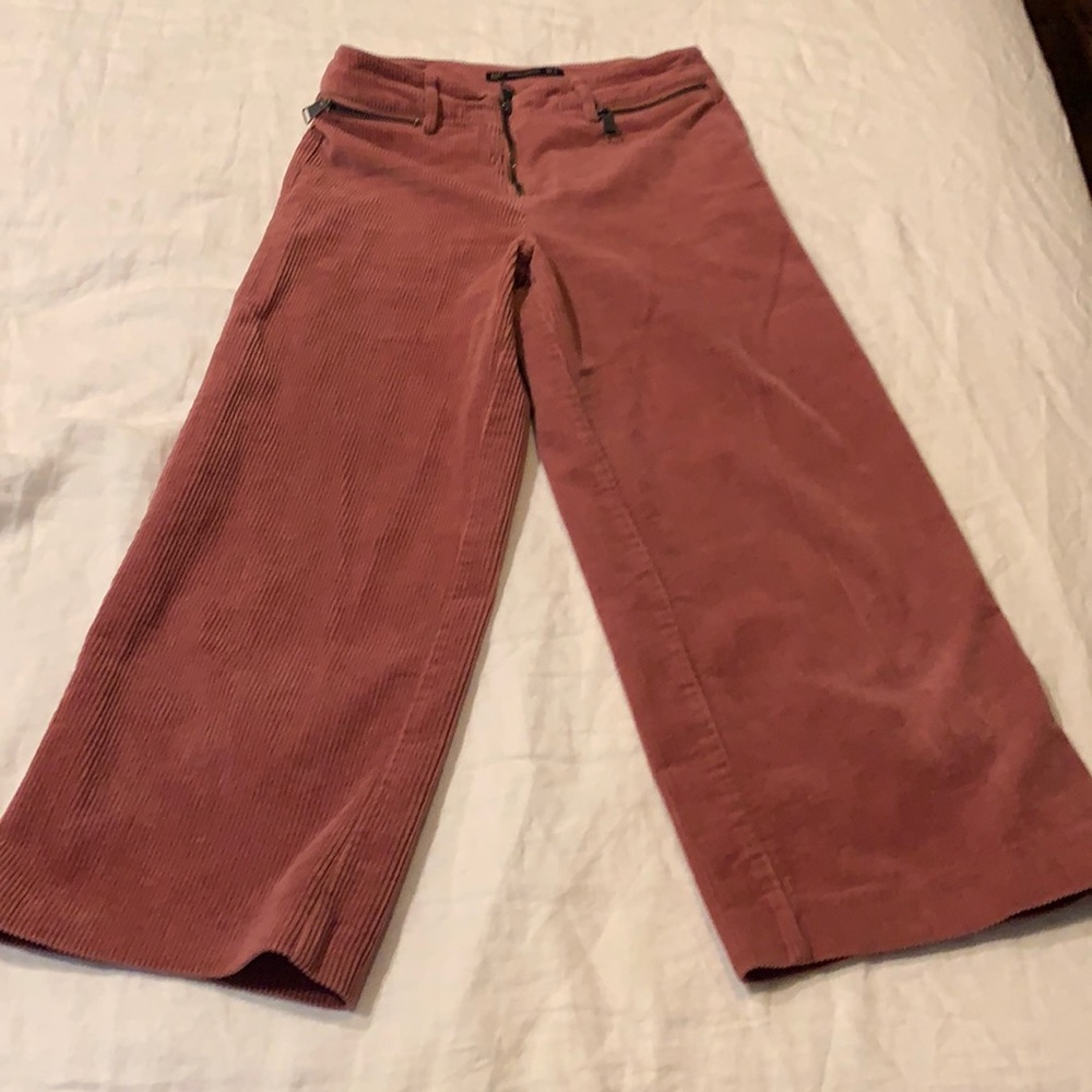 Zara corduroy flare pants